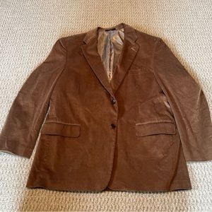 Adolfo Men’s Blazer, 46R, Brown Corduroy